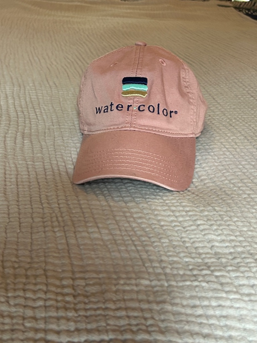 Watercolor Embroidered Pink Baseball Cap